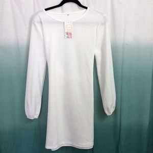 cute white dress with tie in the back